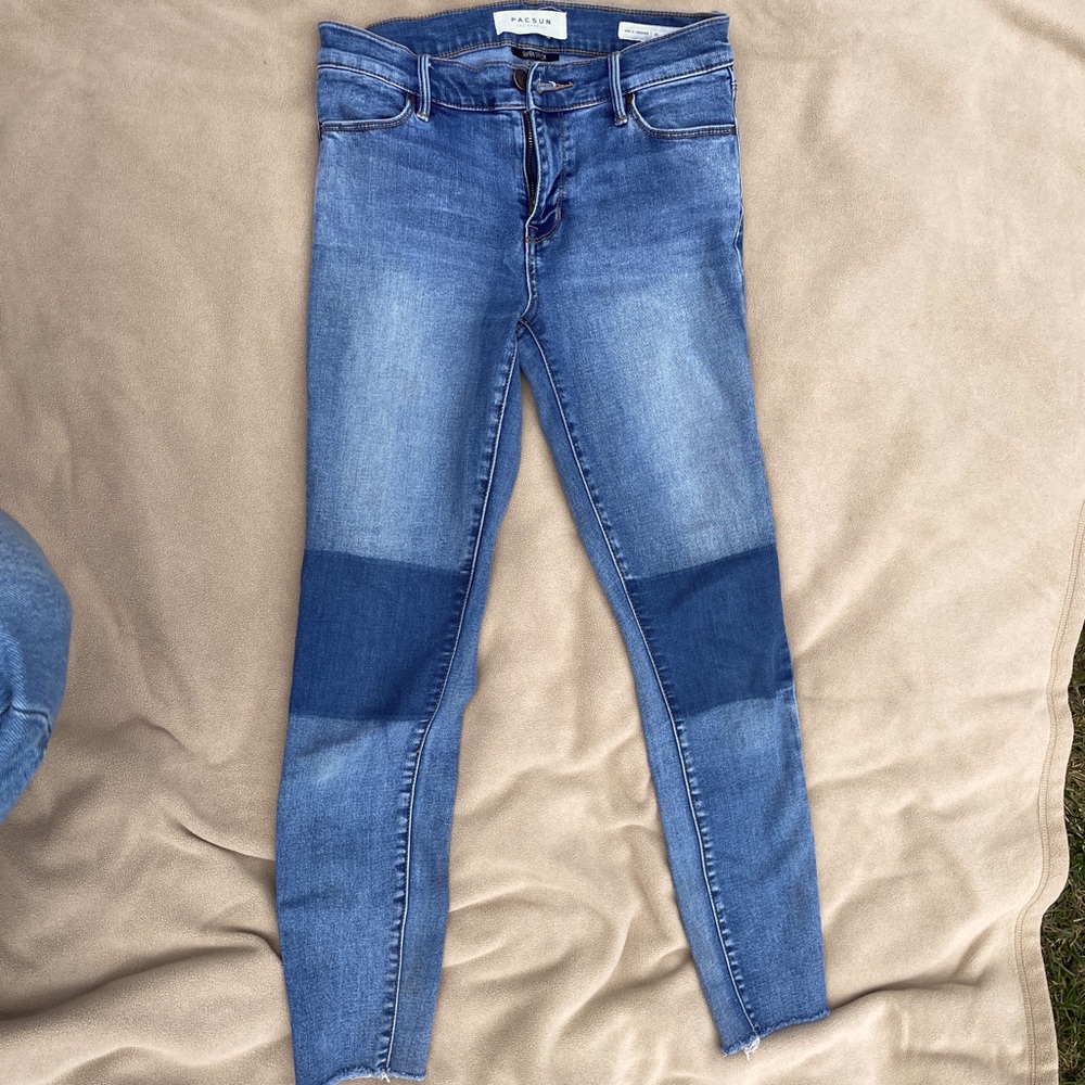 Pacsun ankle jegging jeans patchwork knees